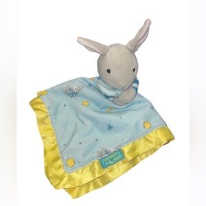 Goodnight Moon Bunny Rabbit Lovey Security Blanket Kids Preferred Blue Yellow